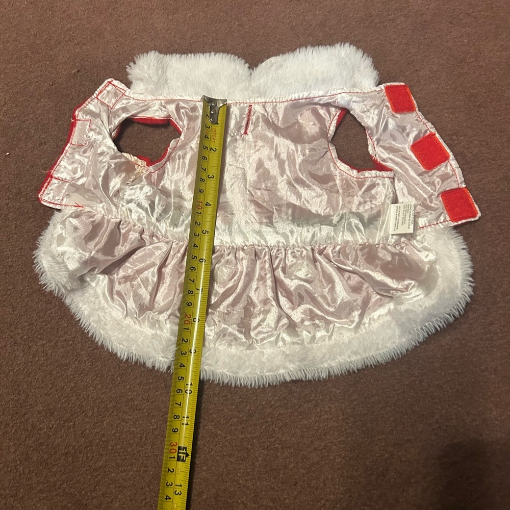 Red Santa Dog Dress with White Trim - Picture 8 of 15